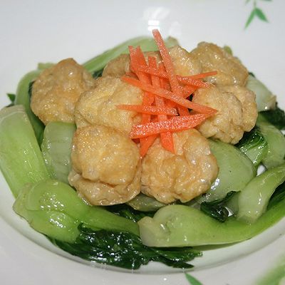 冬日小清新：油菜烧豆泡