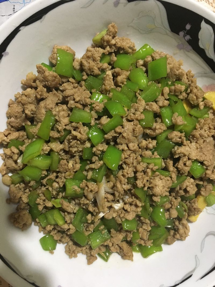 尖椒肉沫的做法