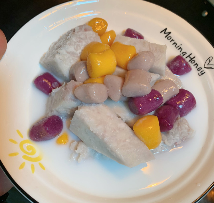 椰汁香芋芋圆糖水的做法