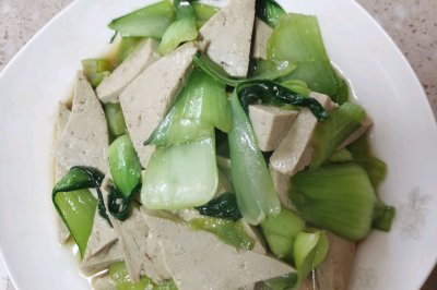 快手油菜炒豆腐