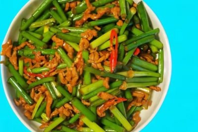 蒜苔炒肉
