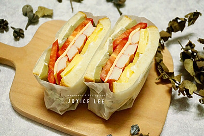 菠萝蟹柳三明治，清爽鲜甜好美味