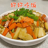 炒藕丁--家常五花肉的做法图解7