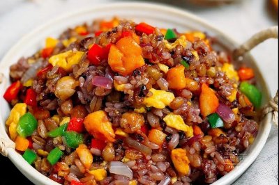 全谷物扁粮炒饭