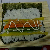 寿司: 胡萝卜黄瓜调味萝卜肉松的做法图解13