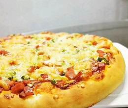 不用复杂馅料的简易火腿培根披萨的做法