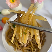 #晒出你的中秋团圆饭#土豆丝炒肉丝的做法图解11