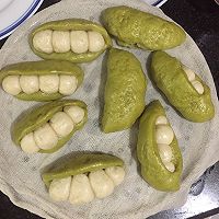 造型馒头：可以剥皮的豌豆荚的做法图解14