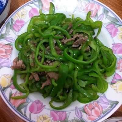 青椒炒肉丝