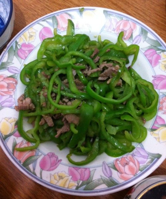 青椒炒肉丝