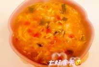 热气腾腾~~~白玉菇番茄拌汤的做法