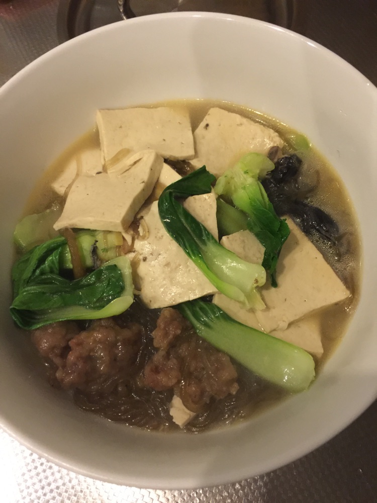 青菜豆腐粉条汤的做法图解5