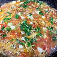 #鸡汁入家宴 感恩正当“食”#鸡汁滑子蘑西红柿豆腐汤的做法图解10