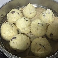 大红豆三合面发面花脸窝头的做法图解8
