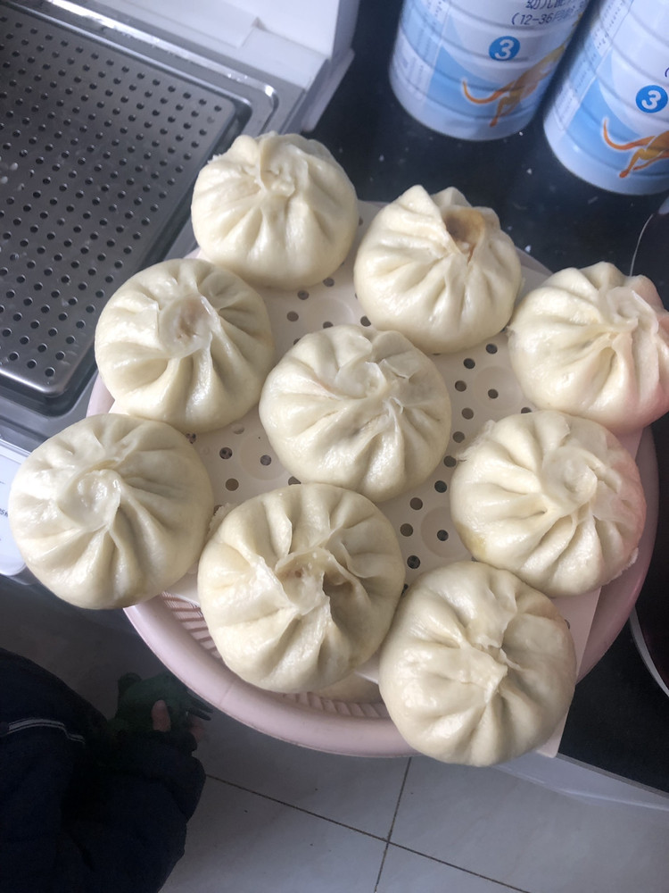 肉包子➕红豆包子的做法