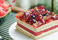 日食记丨玫瑰西瓜蛋糕的做法