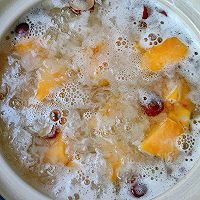夏季美白养生减脂甜品——木瓜银耳炖牛奶#中小学生做饭指南#的做法图解7