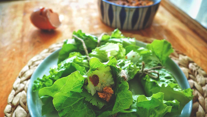 初夏一抹绿【生菜饭包】