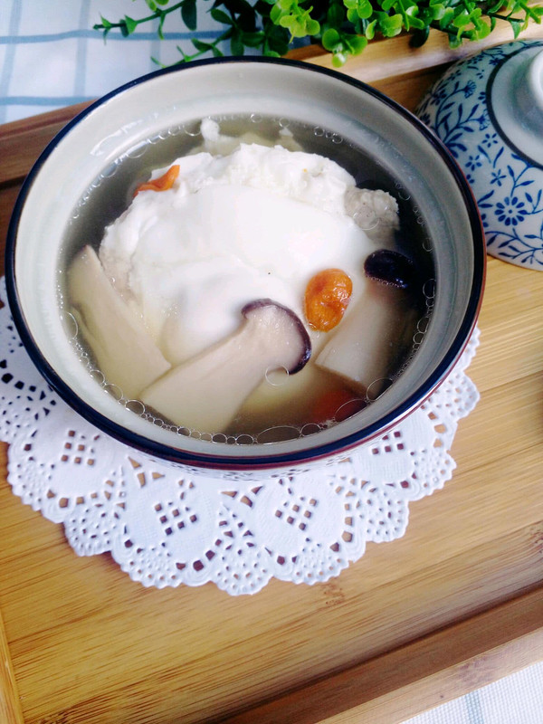 杏鲍菇鸡蛋汤图片