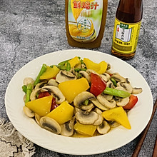 #太太乐鲜鸡汁芝麻香油#鸡汁芦笋炒口蘑 太太乐鸡汁芝麻香油