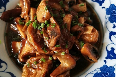 蚝油双菇炒油面筋