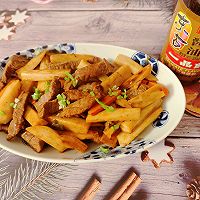 #东古滋味 幸福百味#酸辣牛肉炒笋条的做法图解7
