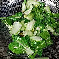 香菇炒油菜的做法图解2