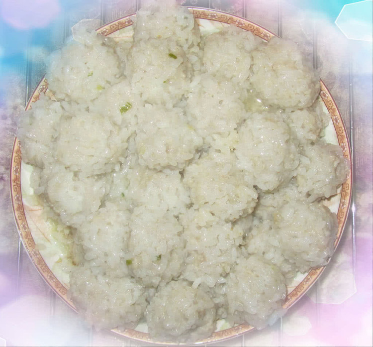 不辣的川菜——珍珠丸子（附阴米的做法）的做法