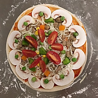 口蘑海陆披萨的做法图解10