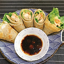 鸡胸肉蔬菜荞面煎饼