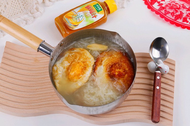 快手白萝卜煎蛋汤 冬日暖身减脂餐的做法