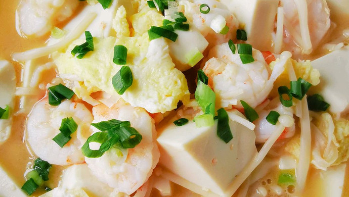 虾油菌菇豆腐煲