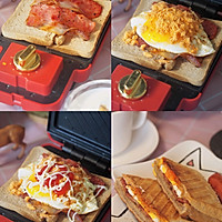 #全电厨王料理挑战赛热力开战！#培根厚蛋三明治的做法图解3