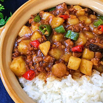 ✨香菇土豆肉沫拌饭✨