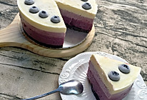【免烤蛋糕】蓝莓渐变冻芝士蛋糕蓝莓慕斯的做法