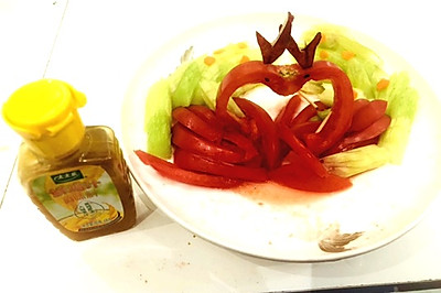 鸡汁孔雀拼盘