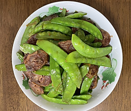荷兰豆炒腊肠的做法