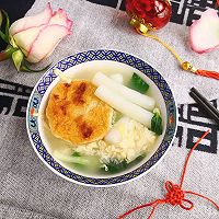 #新年开运菜，好事自然来#墨鱼饼煮年糕的做法图解11