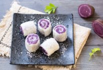 紫薯糯米卷的做法