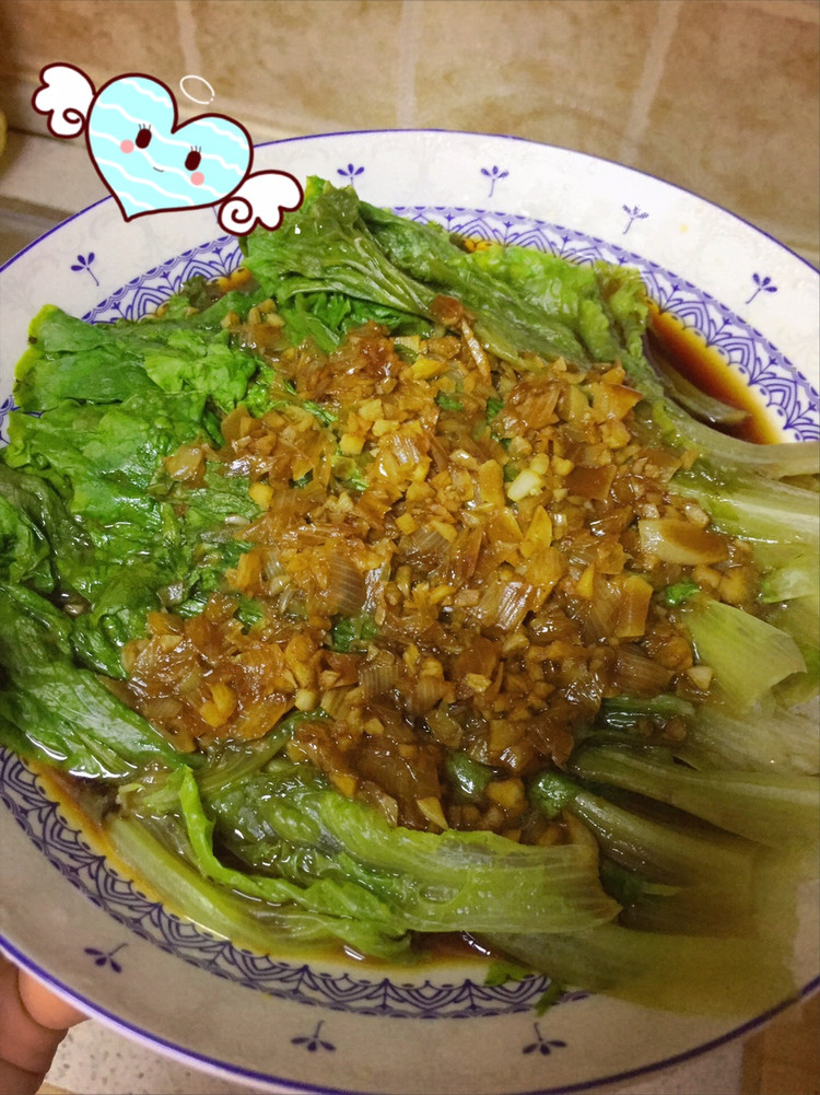 白灼生菜的做法