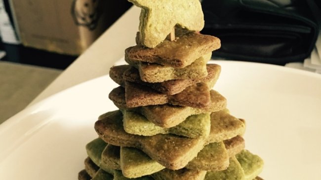 抹茶黄油饼干圣诞树的做法