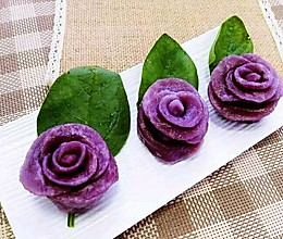 特百惠教你做紫薯玫瑰花馒头的做法