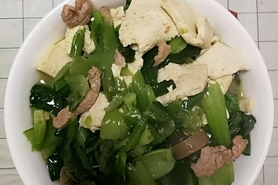 青菜豆腐肉丝