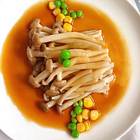 #营养小食光#清淡可口『浇汁蟹味菇』｜浣熊日记的做法图解4