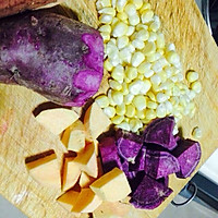 健康紫薯红薯五谷糖水的做法图解1
