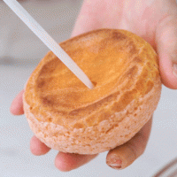 蜜桃冰淇淋大泡芙丨酥脆爆浆的做法图解11