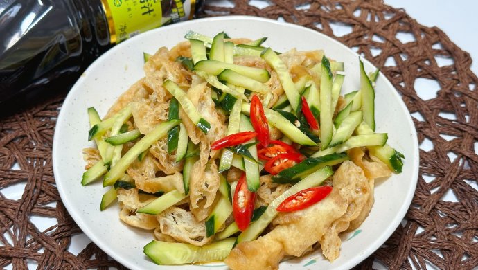 捞汁黄瓜油条