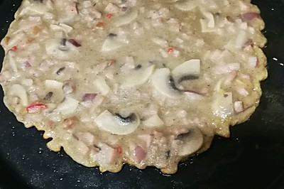蘑菇荞面早餐饼（土味披萨）