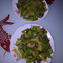 芹菜炒鸡杂(鸡心鸡肾)