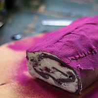 紫薯蓝莓毛巾卷的做法图解15
